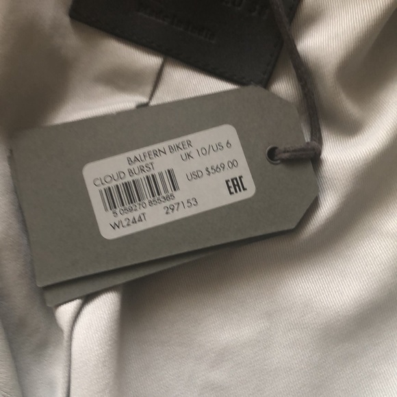 All Saints Balfern Biker Leather Jacket (Size 6) NWT - Picture 9 of 16